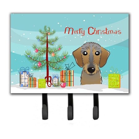 Carolines Treasures Christmas Tree and Wirehaired Dachshund Leash or Key Holder BB1605TH68