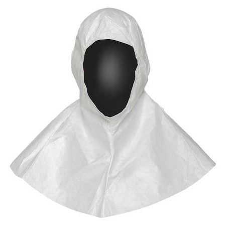 Tyvek Hood, Tyvek(R) IsoClean(R), Bound Seam, White, Covers Face, Head , 100 PK IC668BWH000100CS