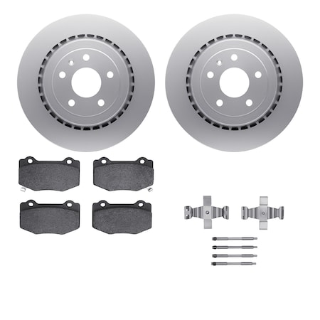 Dynamic Friction Co DFC GEOSPEC Coated Rotors with 5000 Brake Pads - Ceramic and Hardware 4512-47093
