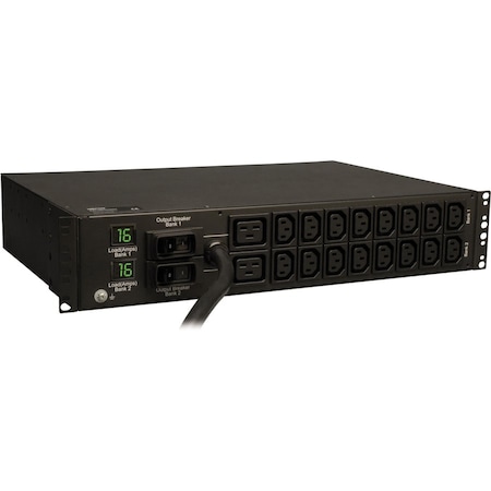 Eaton Tripp Lite Series 7.4kW Single-Phase Local Metered PDU 230V Outlets 2-C19 16-C13 IEC-309 230V 32A PDUMH32HV