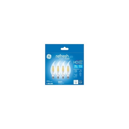 Current LED Bulb Refresh CAC E12 Candelabra Daylight 60 W Clear, 4PK 43245