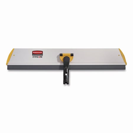 Rubbermaid Commercial HYGEN Quick Connect S-S Frame, Squeegee, 24w x 4.5d, Aluminum, Yellow FGQ57000YL00