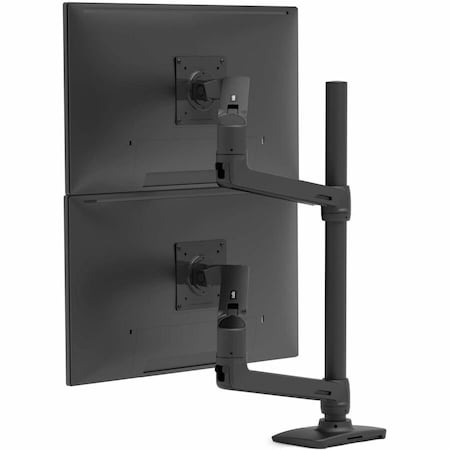 Ergotron LX Series LX Dual Stacking Arm, Tall Pole, Matte Black 101.6 cm (40") Desk