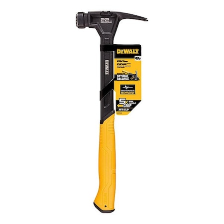Dewalt Framing Hammer, Steel, 22 oz DWHT51005