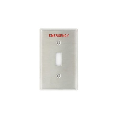 Leviton Switch Wallplate, Standard Size, Gang 1, Brushed Stainless Steel 84001-E40