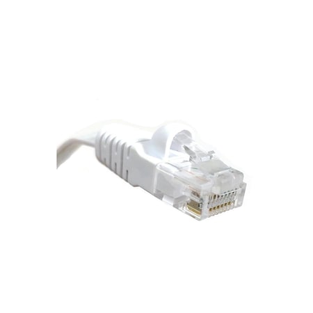 Micro Connectors 75 ft. Category 6 UTP RJ45 Flat Patch Cable, White E08-075FL-W