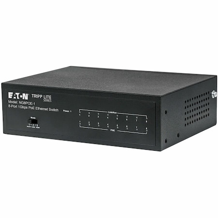 Eaton EATON Network Device - Port 10/100/1000 MBPS Desktop Gigabit Ethernet Unmanage NG8POE-1