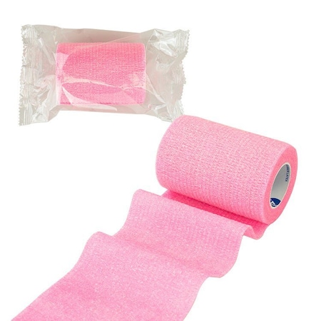 Dynarex Sensi Wrap, Self-Adherent - Latex Free, 4"x5 Yards, Pink, 18PK 3326