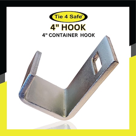 Tie 4 Safe 4'' x 5' Roll Off Truck Container Strap WLL: 5,400 lbs. Red, 2PK TWS41-5M13-R-C-2