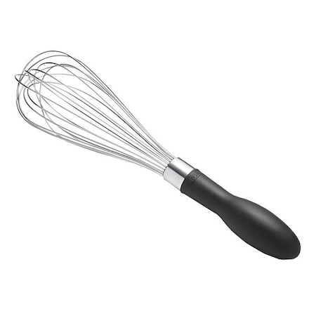 Good Grips Balloon Whisk, 11 in OAL, Stainless Steel, Black/Silver, Polished 74291