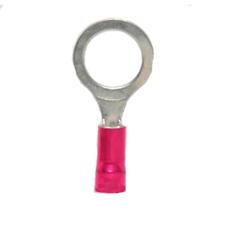 Hillsdale Terminal Ring Terminal, 3/8 in Stud Size, 18 AWG, 600 V, Nylon Insulated, 500 PK 30043