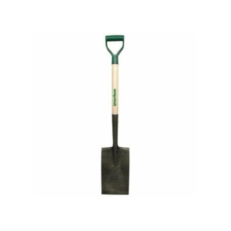 Union Tools Garden Spade with Poly D-Grip, 12 in L x 7.25 in W Open-Back/Turned Step Blade, 28 in L White Ash 760-46173