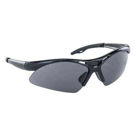 Sas Safety Safety Glasses, Diamondback, Wraparound Black Frame, Scratch Resistant SAS540-0201