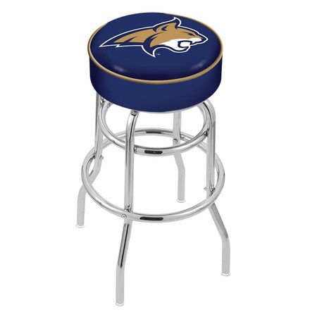 Holland Bar Stool Co 25" Montana State Cushion Seat, 2-Ring Chrome Swivel Bar Stool L7C125MontSt