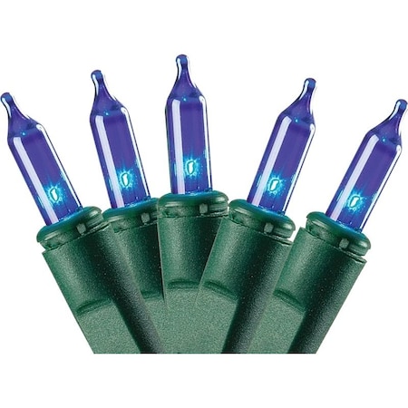 Sylvania Light Set, Christmas, 120 V, 40.8 W, 100-Lamp, Incandescent Lamp, Blue Lamp, 1000 hr Average Life V4004-33