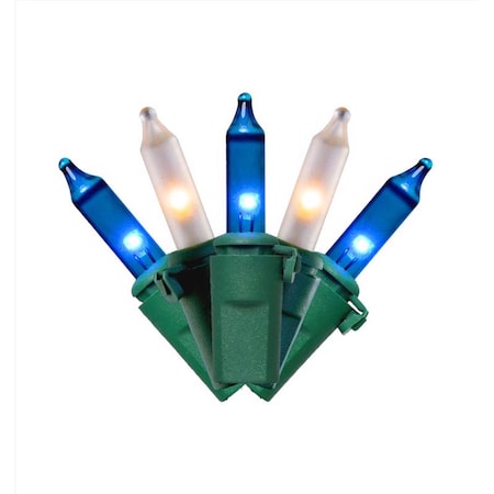 Celebrations Classic LED T5 Blue/Pure White 100 ct String Christmas Lights 24.75 ft. RT5100FZA