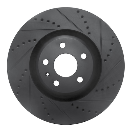 Dynamic Friction Co DFC Brake Rotor - Drilled and Slotted - Black 633-73054R