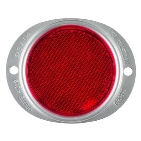Grote Reflector, Armored, Red, Dia 3 5/8 In 40192