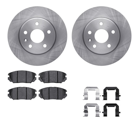 Dynamic Friction Co DFC Brake Rotor with 5000 Brake Pads and Hardware Kit 6512-45103