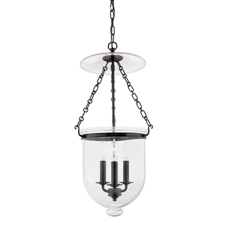 Hudson Valley Lighting Hampton 3 Light Pendant 12 In. Old Bronze/clear 254-OB-C1