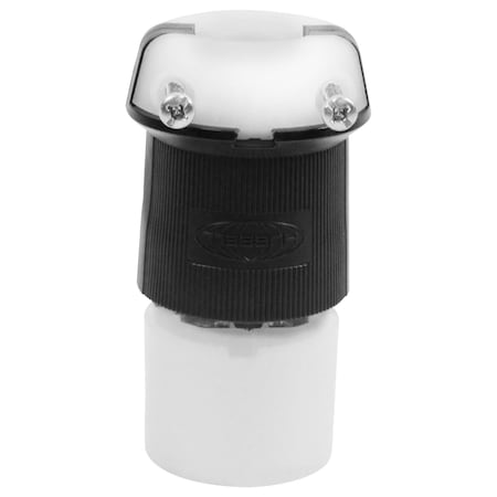 Hubbell Wiring Twist-Lock 20A 125V 2-Pole 3-Wire L5-20R Female Connector, Black/White HBL2313