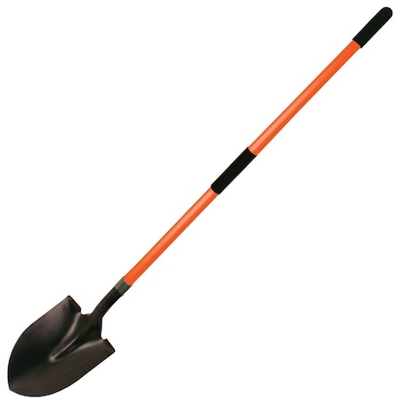 Kraft Tool Kraft Tool Round Point Shovel w/48" Long Fiberglass Handle GG864F