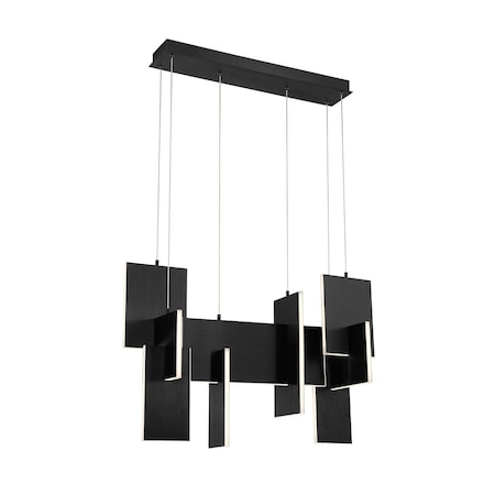 Eurofase Phillimore Transitional LED Chandelier, 5-Light, 1200 Lumens, Clear/Brushed Gold 37345-025