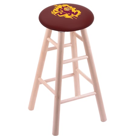 Holland Bar Stool Co Maple Counter Stool, Natural Finish, Arizona State Sparky Seat RC24MSNat