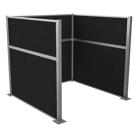 Versare Cubicle Kit, Black, 72 in H HPKU-66-S-DX