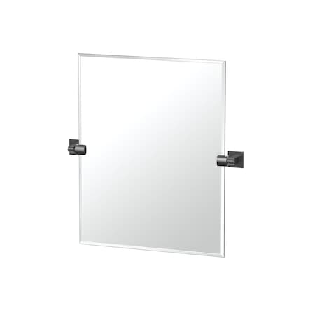 Gatco Elevate 24" Frameless Rectangle Mirror, Matte Black 4059MXSM