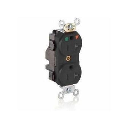 Leviton Lev-Lok Hospital Grade Tamper Resistant Duplex Receptacle, 20 Amp, 125 Volt MT830-IGE