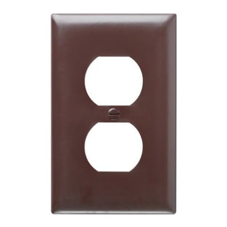 Pass & Seymour Brn 1G 1Dplx Wall Plate TP8CC25