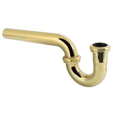 Kingston Brass 1-1/4 in. P-Trap without Flange, 12-7/8 in. Length, 18 Gauge, Polished Brass CC1182