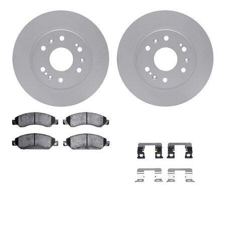 Dynamic Friction Co DFC GEOSPEC Coated Rotors with 5000 Brake Pads - Ceramic and Hardware 4512-48126