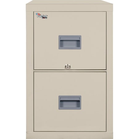Fire King Fireking Fireproof 2 Drawer Vertical File Cabinet Legal-Letter 17-3/4"Wx25-1/16"Dx27-3/4"H Parchment 2P1825-CPA