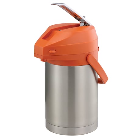 Service Ideas Color Me SVAC, Vacuum Insulated Airpot, Stainless Vacuum, 2.2 Liter, Brushed CTAL22OR