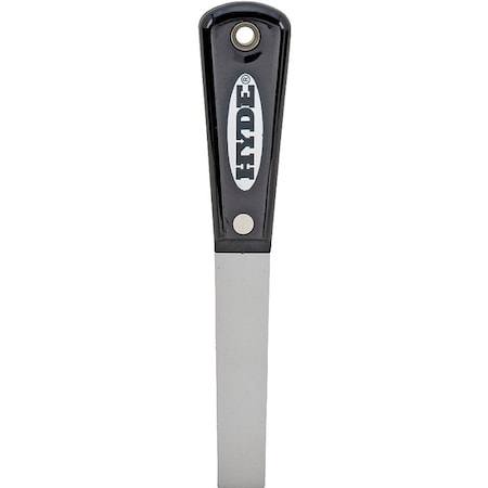 Hyde Black  Silver 0 Putty Knife, 34 in W Blade, HCS Blade, Nylon Handle, Tapered Handle, 7 in OAL 2005