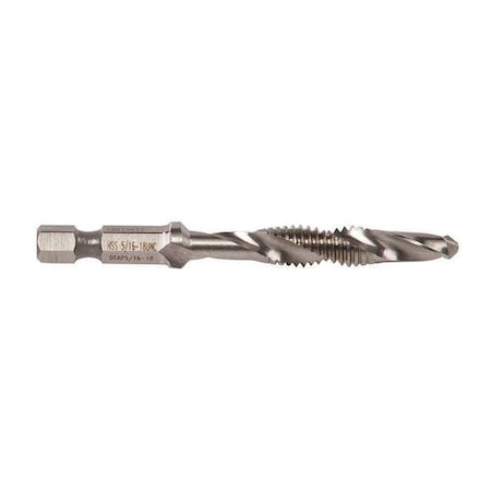 Greenlee Drill/Tap/Countersink Bit, 5/16-18x3 1/4 DTAP5/16-18