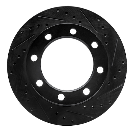 Dynamic Friction Co DFC Brake Rotor - Drilled and Slotted - Black 633-54108R