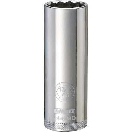 Dewalt Deep Socket, 1/2in, 12-Point, 12/16in DWMT74543OSP