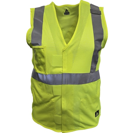 Reflective Apparel ANSI Type R Class 2 Three Pocket Mesh Breakaway Vest 502SX-LM-2X