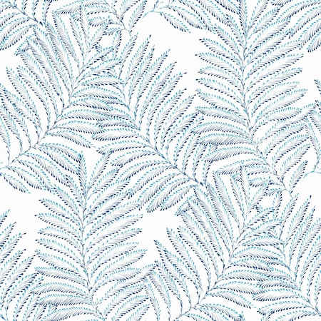 A-Street Prints Finnley Blue Inked Fern Wallpaper 2973-90503