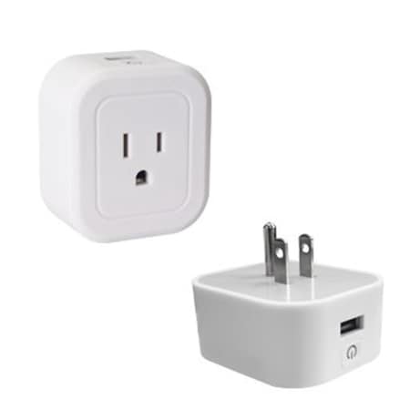 Azpen Wifi SmartPlug with Builtin USB Charging Port, 2PK SP2