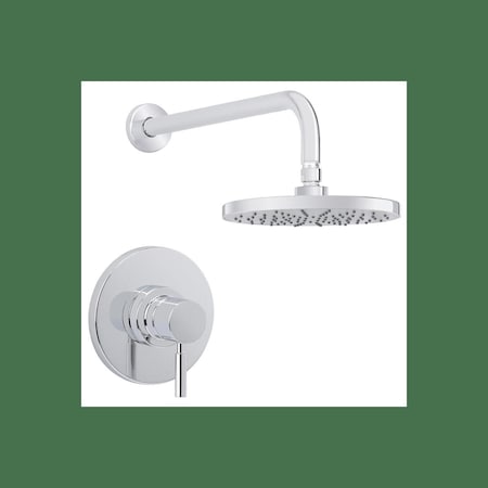 Miseno Mia Shower Trim with Single Function Rain Showerhead, Polished Chrome MS-550425-R-CP