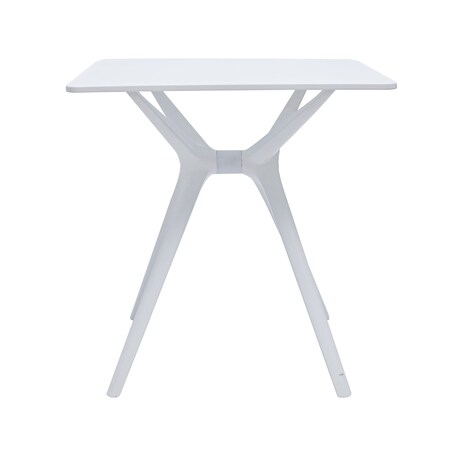 Homeroots 28" White Heavy Duty Plastic Trestle Base Dining Table 555198