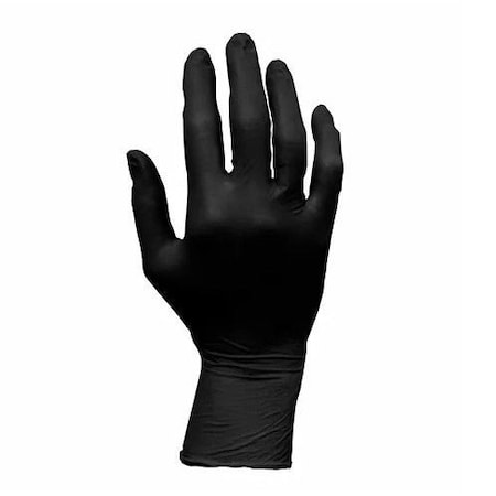 Safety Zone Nitrile Powder Free 3.5 mil Exam Gloves - Black, Lrg - Case of 1000 GNPR-LG-BK
