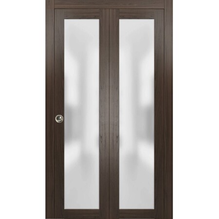 Sartodoors Sliding Closet Bi-fold Doors Planum 2102 Solid Core Modern Interior PLANUM2102BF-CA-48 x 84 (2* 24x84)