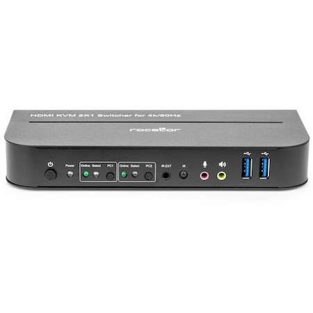 Rocstor SOLIDKVM SK06 4K HDMI AND USB 3.0 2X1 KVM SWITCH - 2-PORT HDMI/USB KVM SWITCH - Y10A329-B1