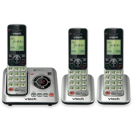 Vtech CS66293 DECT 60 Expandable Cordless Phone with Answering System and Caller IDCall Waiting, 3PK VTECS66293