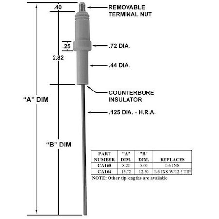 Crown Engineering Crown Igniter I-6 INS w/12.5in Tip CA164